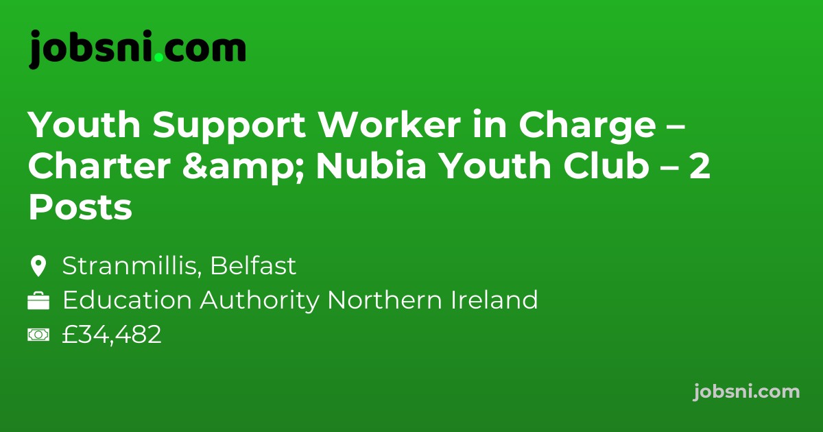 Youth Support Worker in Charge – Charter & Nubia Youth Club – 2 Posts