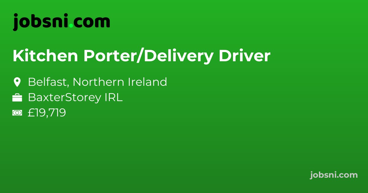 Kitchen Porter/Delivery Driver