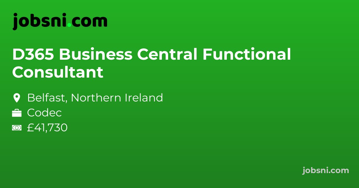 D365 Business Central Functional Consultant