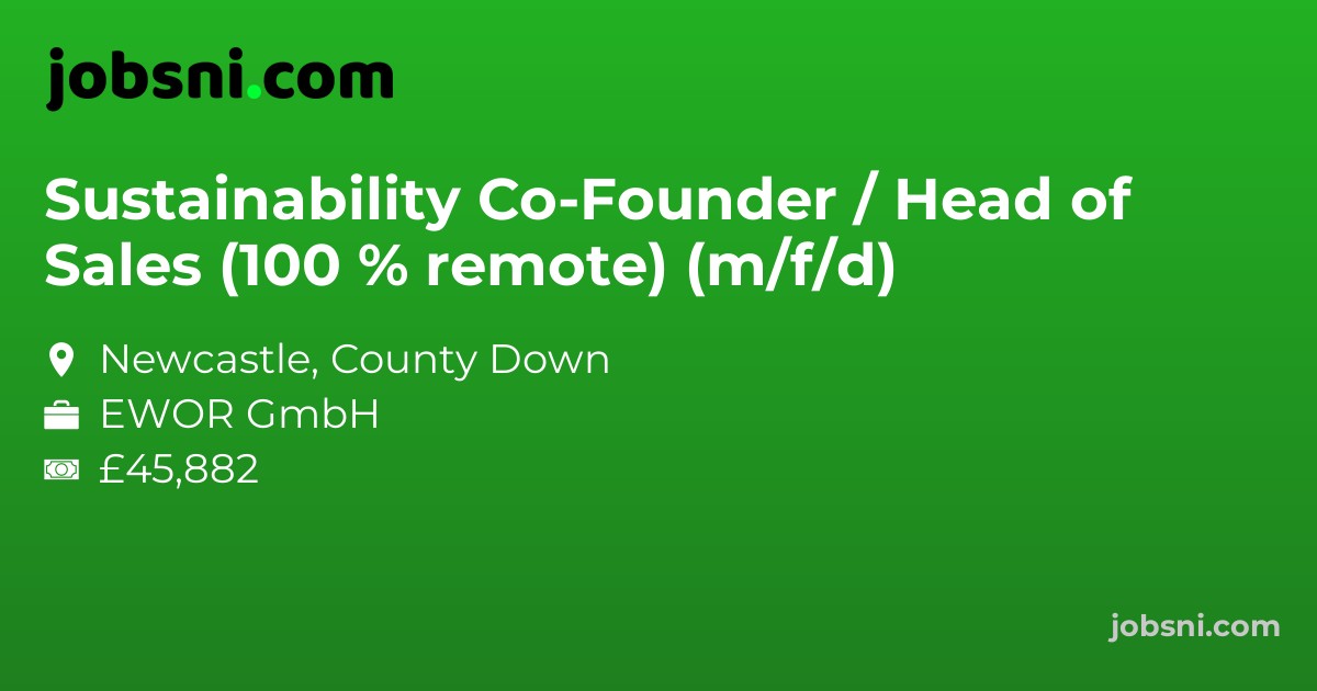 Sustainability Co-Founder / Head of Sales (100 % remote) (m/f/d)