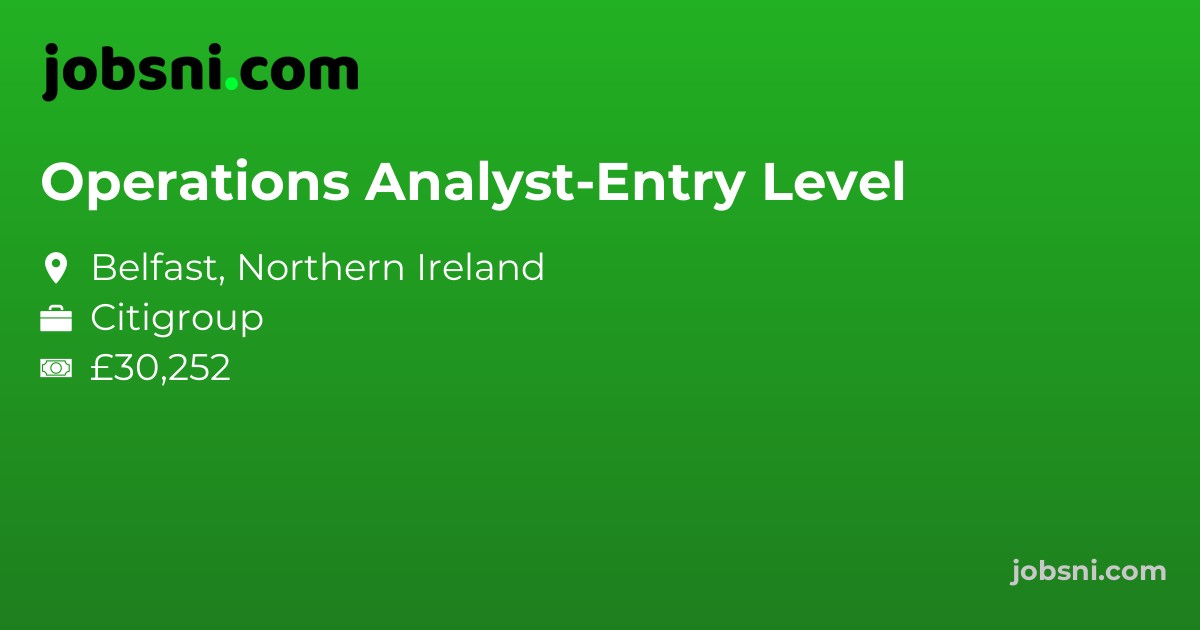 Operations Analyst-Entry Level