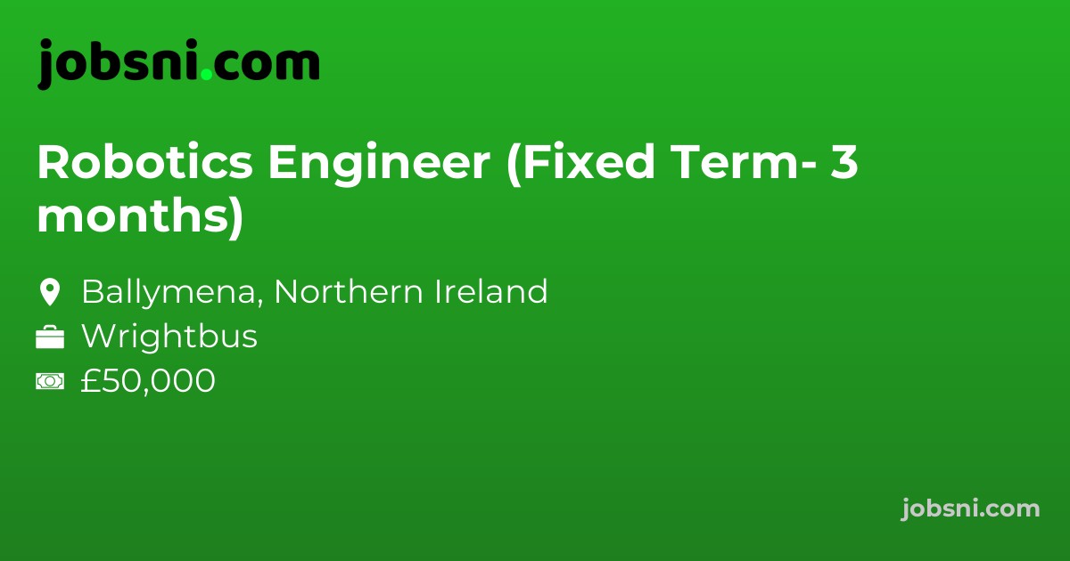 Robotics Engineer (Fixed Term- 3 months)