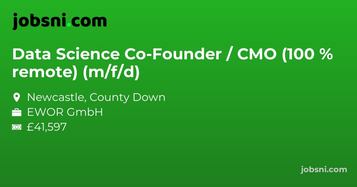 Data Science Co-Founder / CMO (100 % remote) (m/f/d)