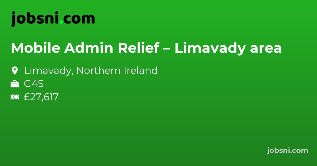 Mobile Admin Relief – Limavady area