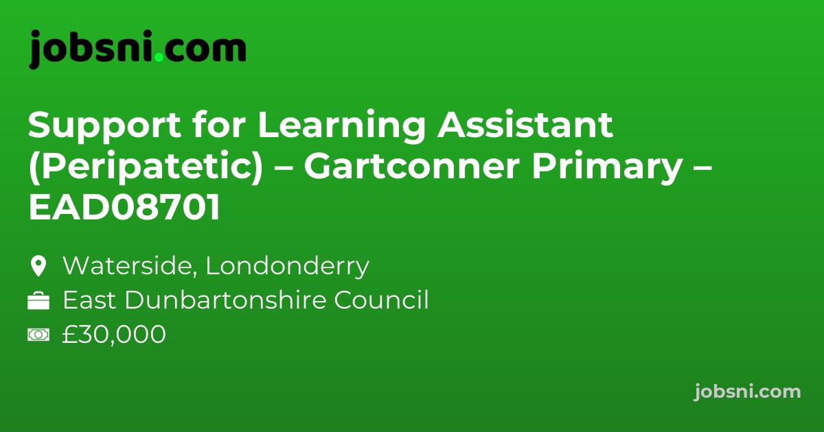 Support for Learning Assistant (Peripatetic) – Gartconner Primary – EAD08701