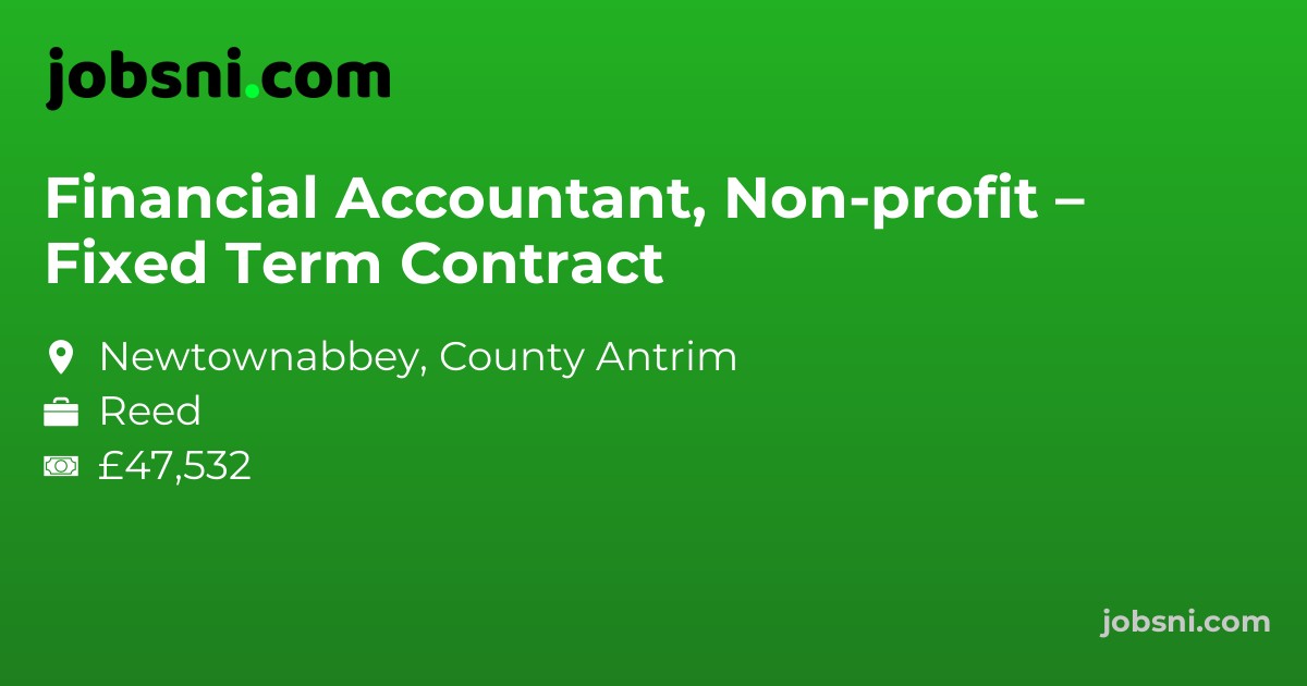 Financial Accountant, Non-profit – Fixed Term Contract