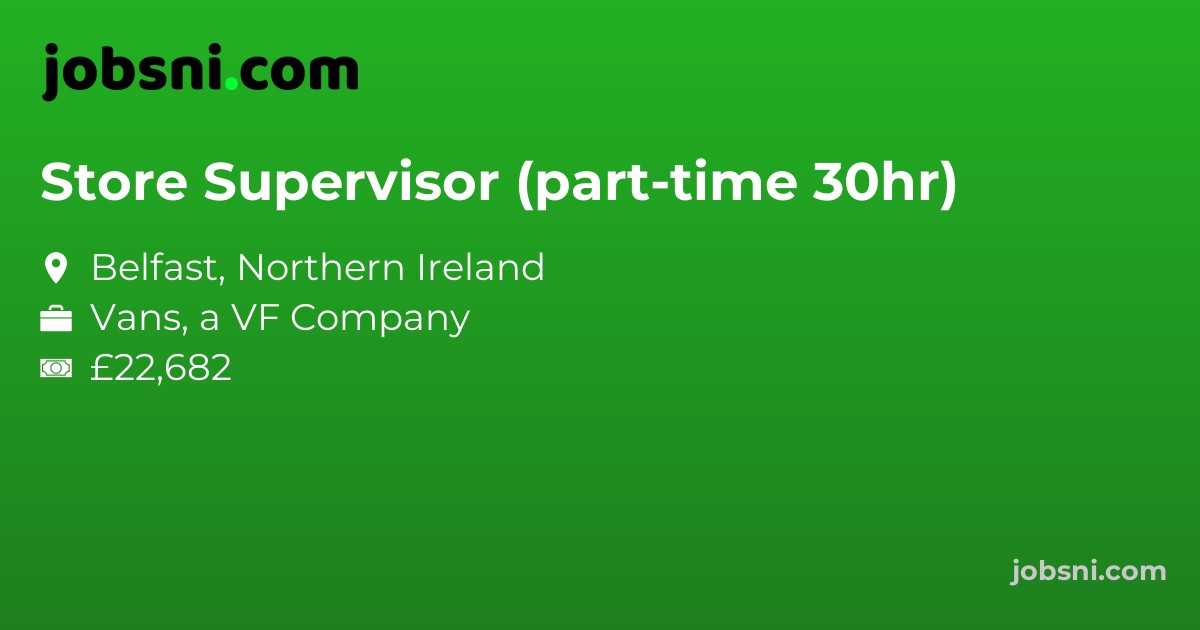 Store Supervisor (part-time 30hr)