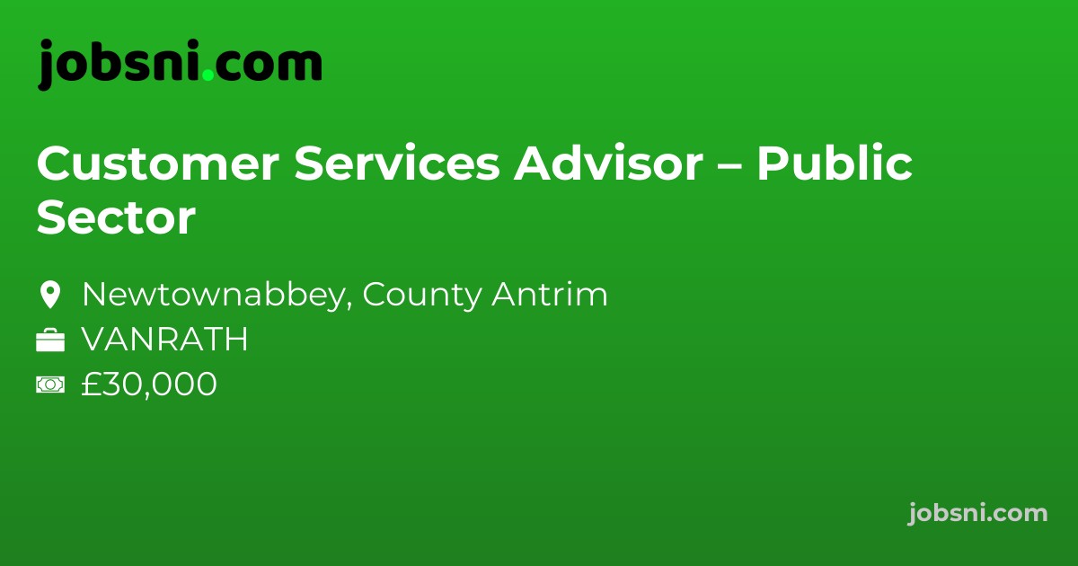 Customer Services Advisor – Public Sector