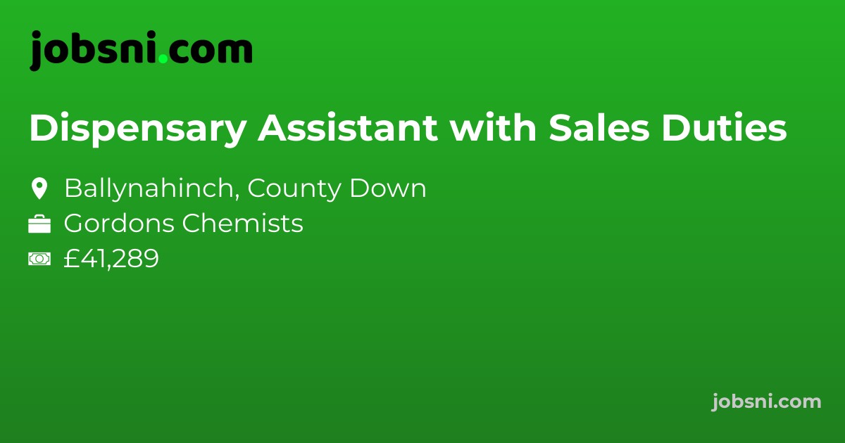 Dispensary Assistant with Sales Duties