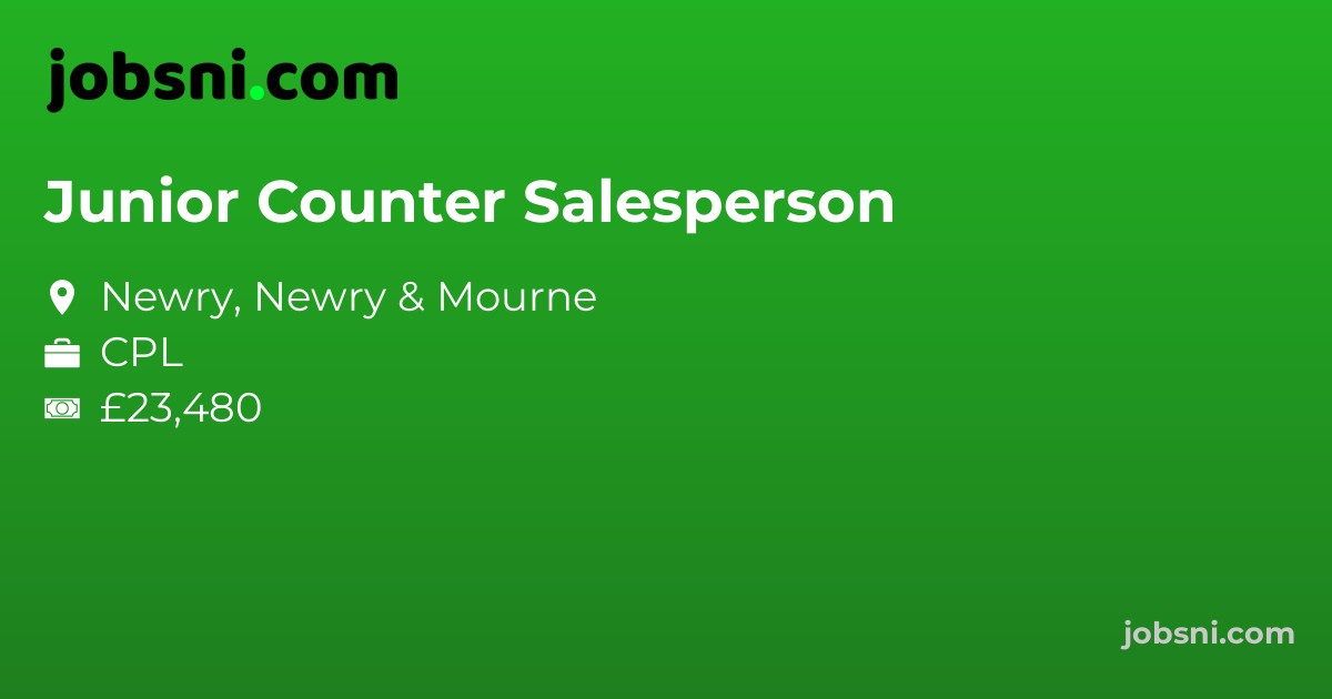 Junior Counter Salesperson