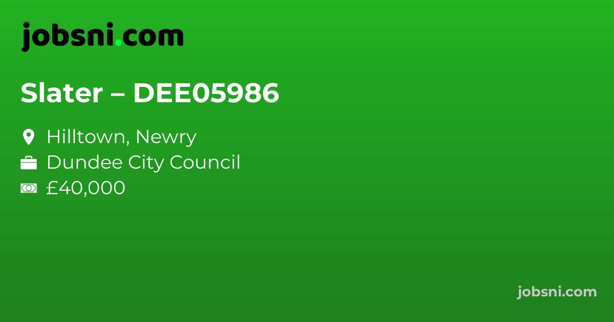 Slater – DEE05986 - Apply Now