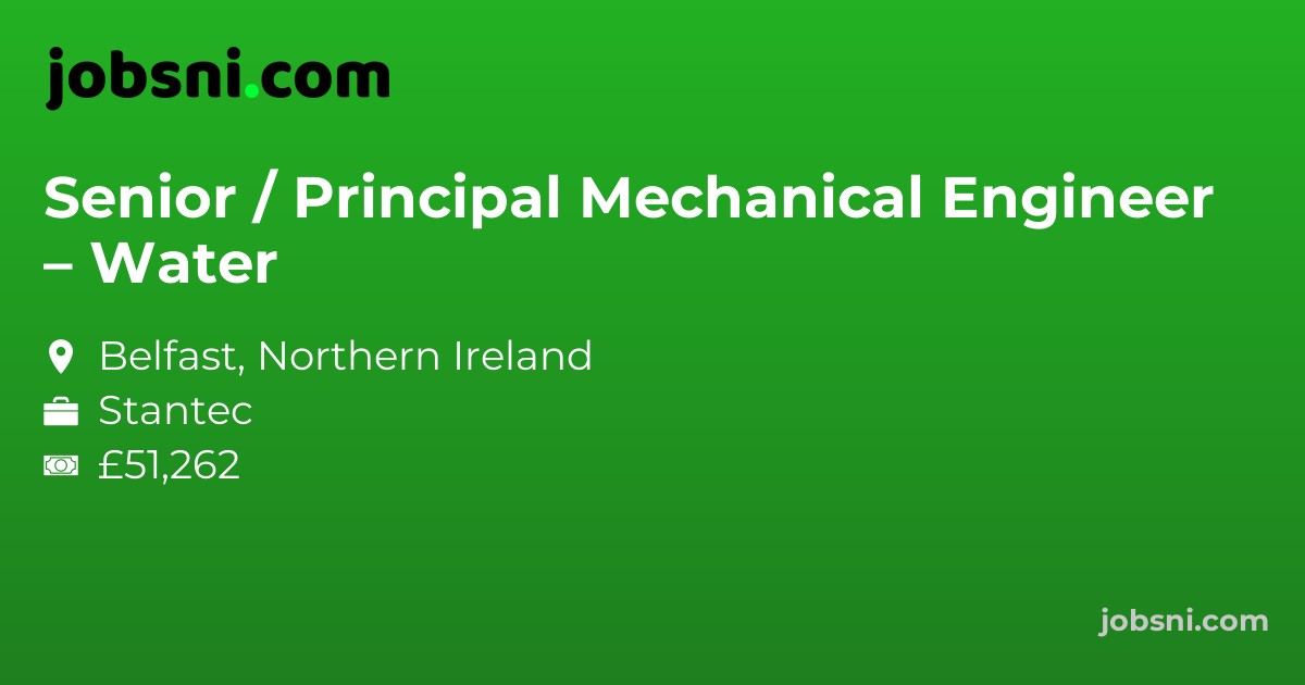 Senior / Principal Mechanical Engineer – Water