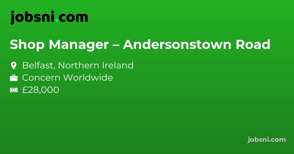 Shop Manager – Andersonstown Road