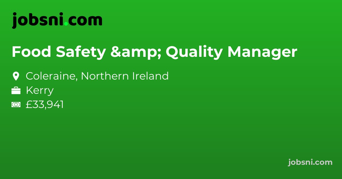 Food Safety & Quality Manager
