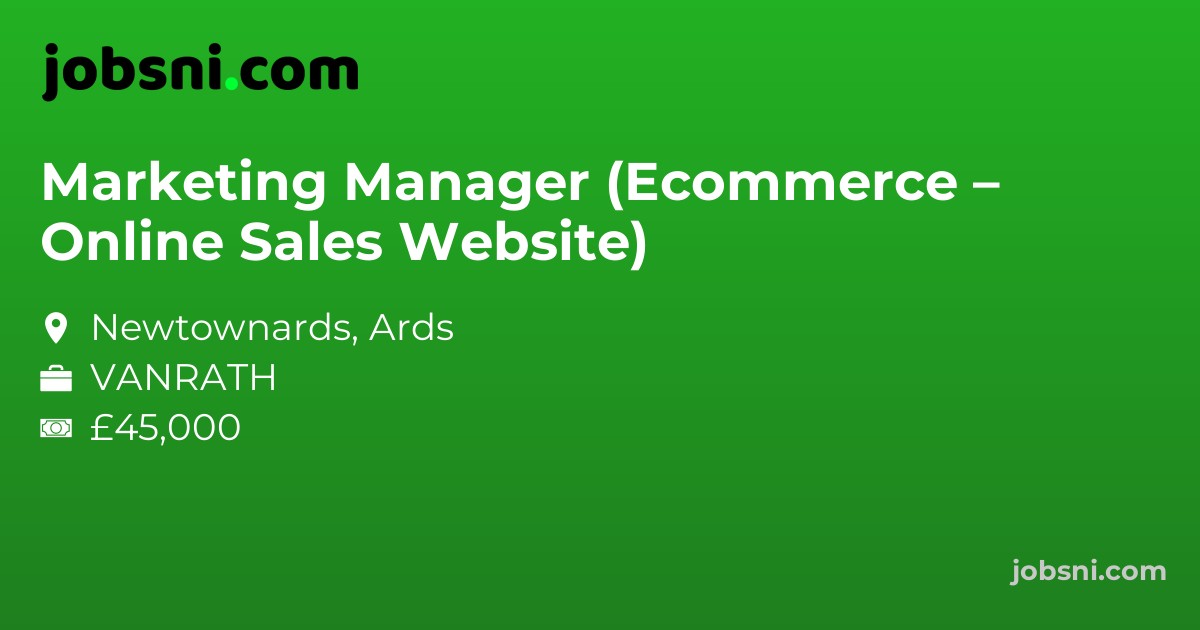 Marketing Manager (Ecommerce – Online Sales Website)