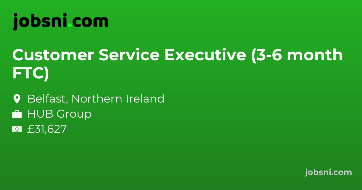 Customer Service Executive (3-6 month FTC)