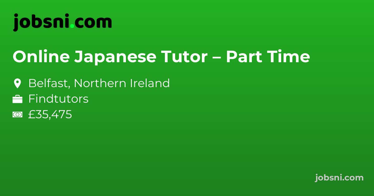Online Japanese Tutor – Part Time
