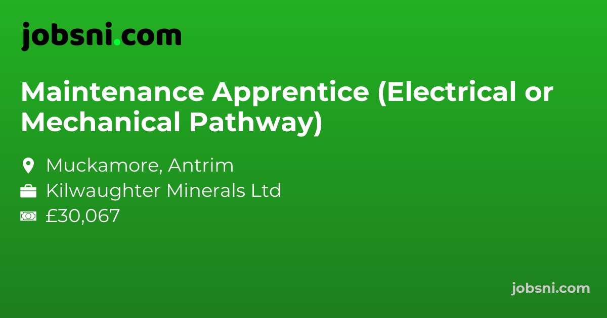 Maintenance Apprentice (Electrical or Mechanical Pathway)