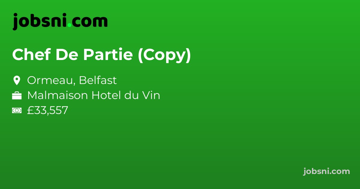 Chef De Partie (Copy) - Apply Now