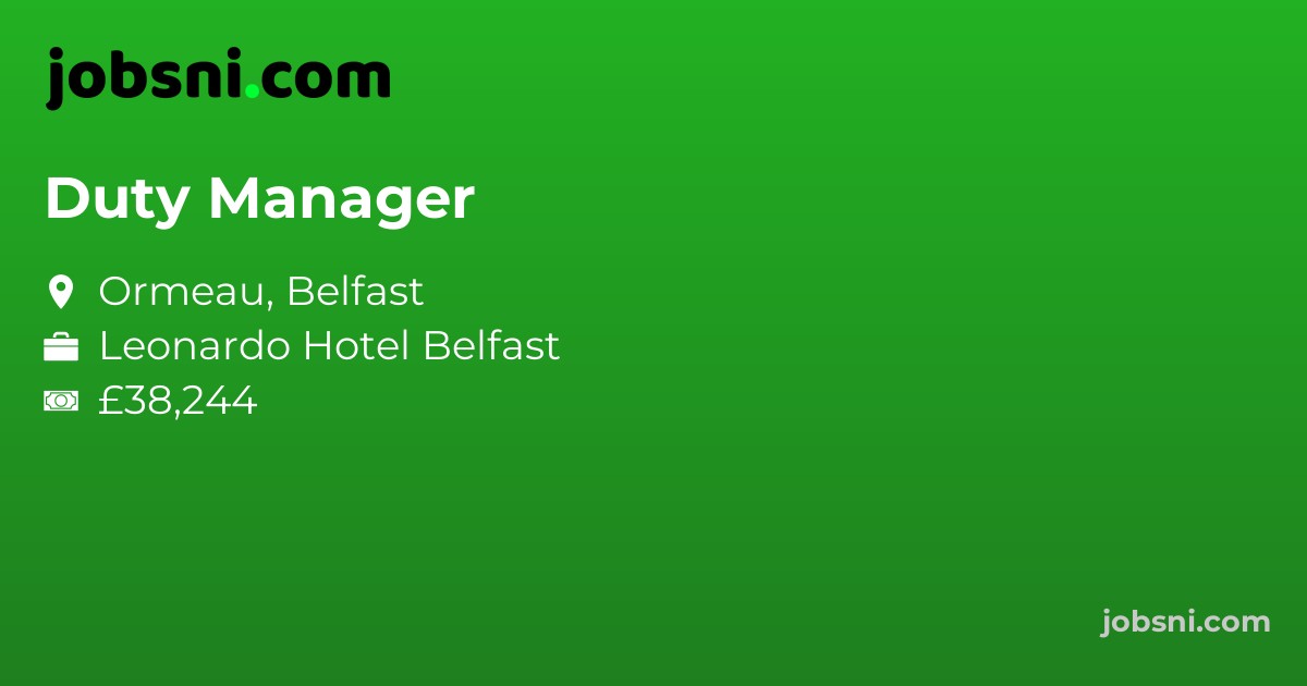 Duty Manager - Apply Now