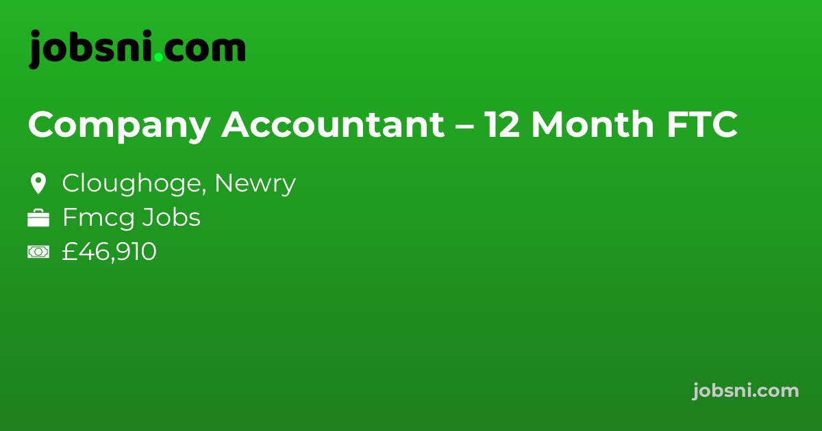 Company Accountant – 12 Month FTC