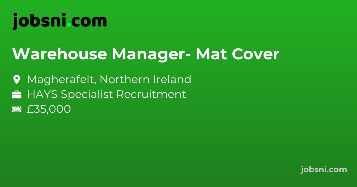 Warehouse Manager- Mat Cover