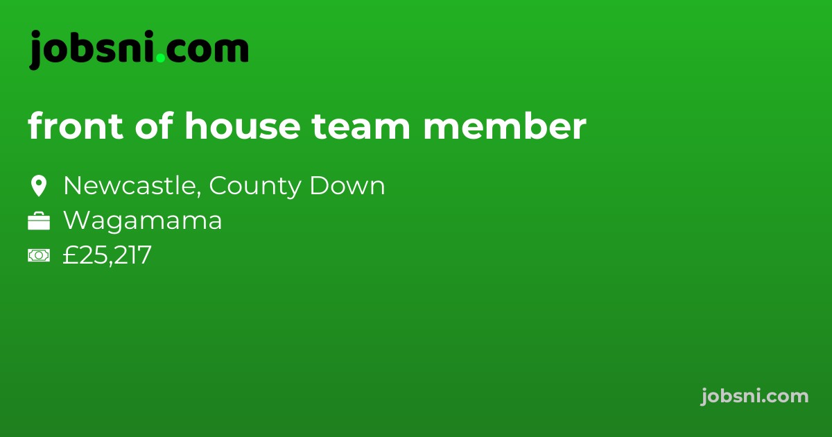 front of house team member - Apply Now