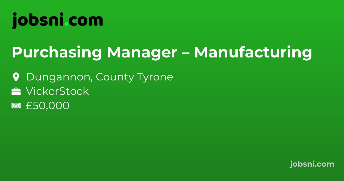 Purchasing Manager – Manufacturing