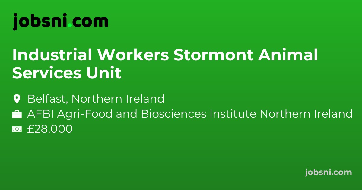 Industrial Workers Stormont Animal Services Unit - Apply Now