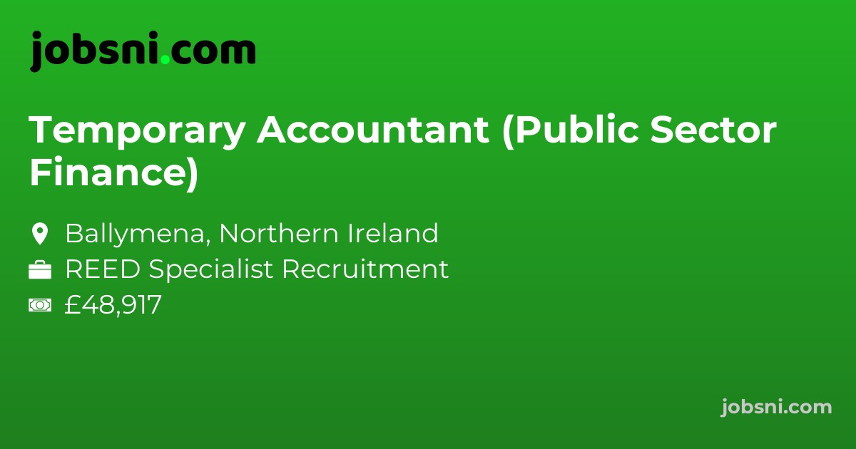 Temporary Accountant (Public Sector Finance) - Apply Now