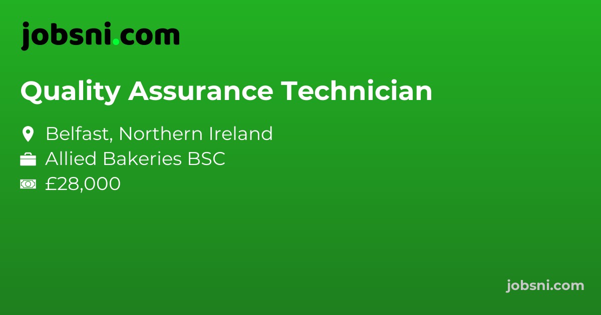 Quality Assurance Technician - Apply Now