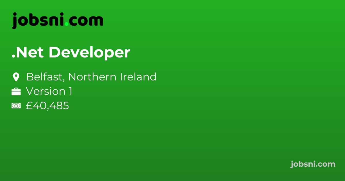 .Net Developer - Apply Now