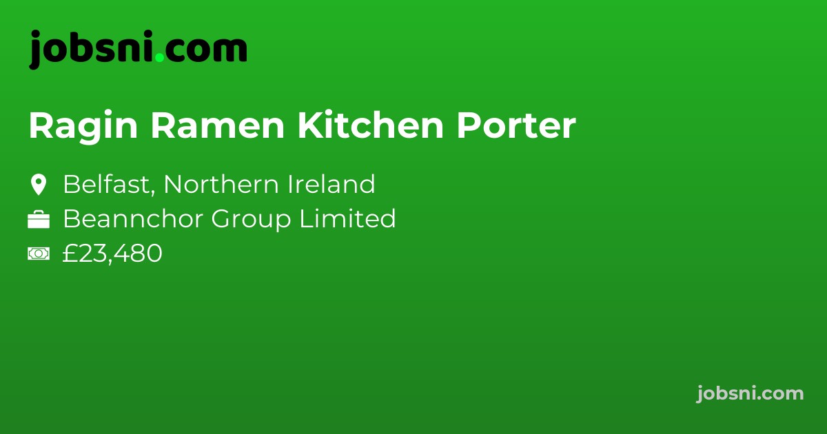 Ragin Ramen Kitchen Porter - Apply Now