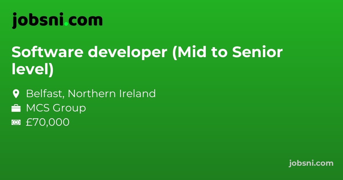 Software developer (Mid to Senior level)