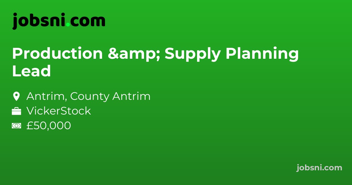 Production & Supply Planning Lead