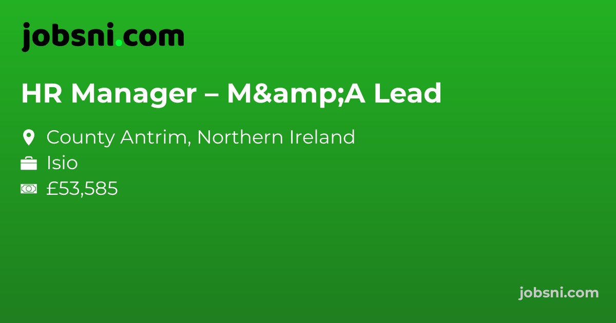 HR Manager – M&A Lead