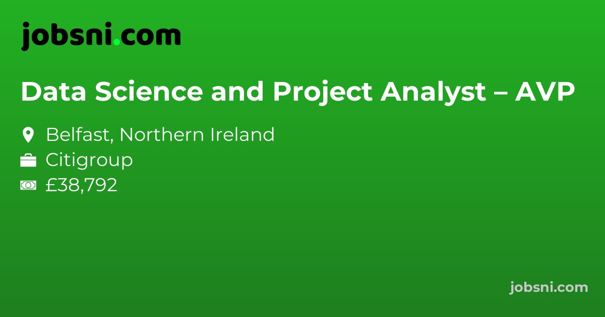 Data Science and Project Analyst – AVP
