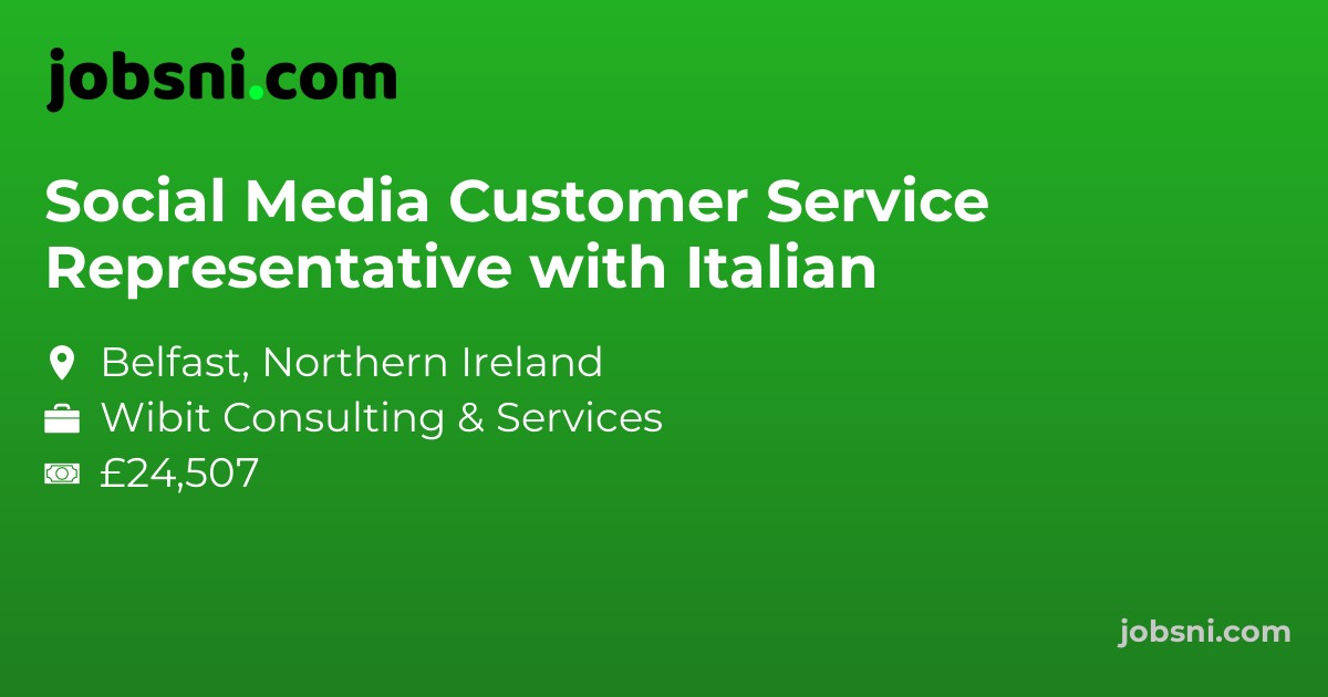 Social Media Customer Service Representative with Italian