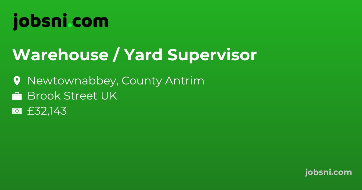 Warehouse / Yard Supervisor