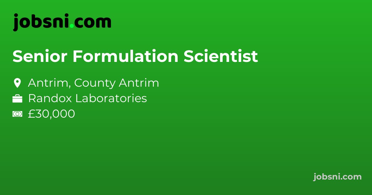 Senior Formulation Scientist