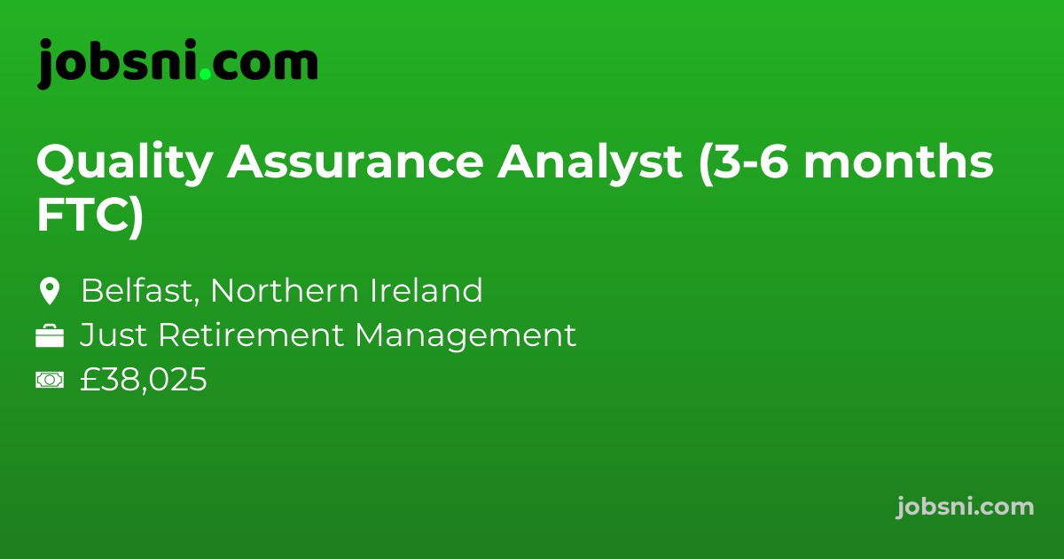 Quality Assurance Analyst (3-6 months FTC)