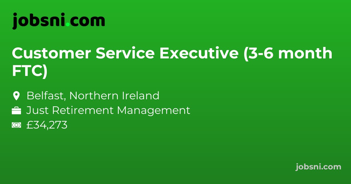 Customer Service Executive (3-6 month FTC)