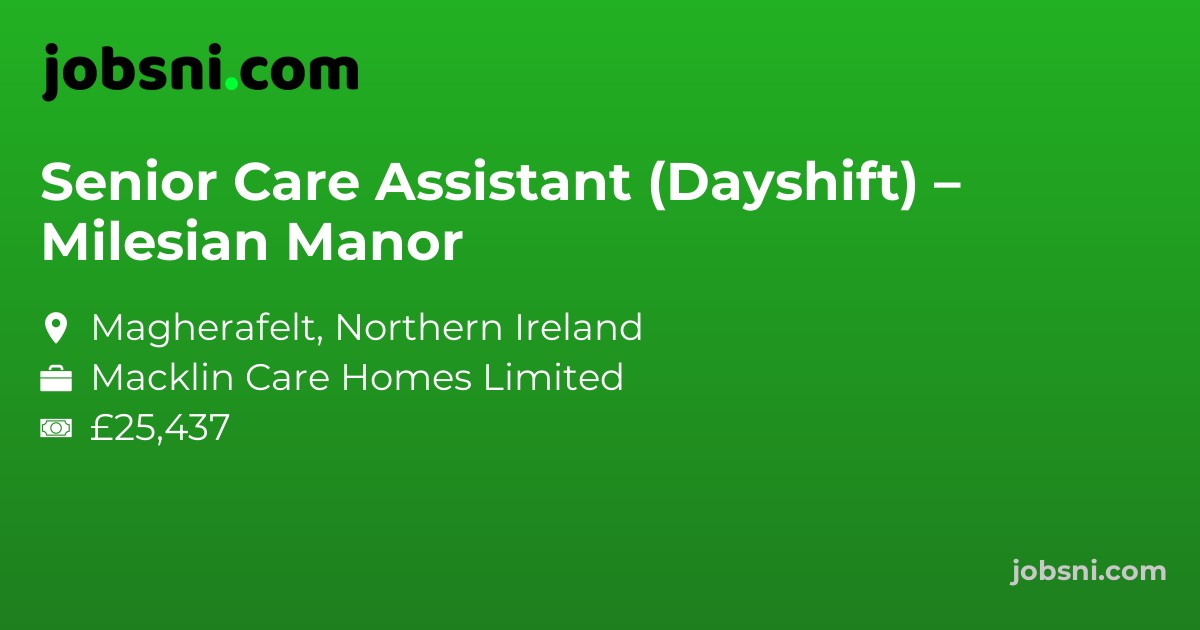 Senior Care Assistant (Dayshift) – Milesian Manor