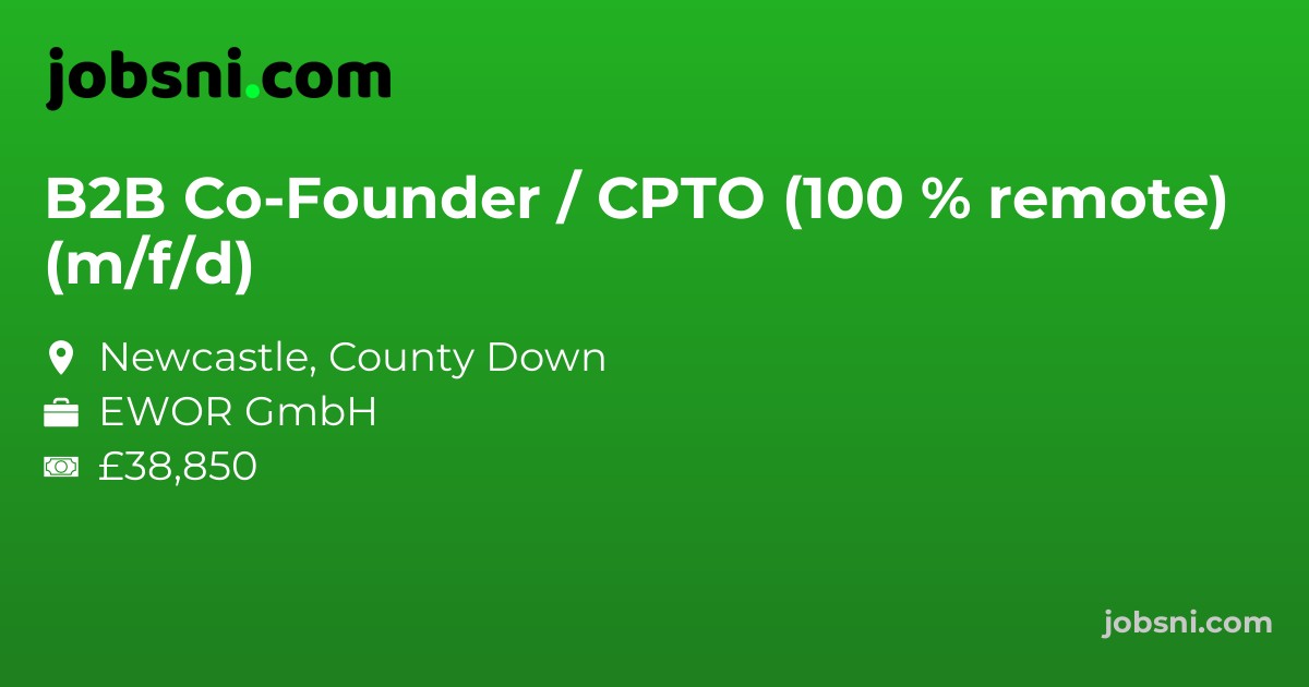 B2B Co-Founder / CPTO (100 % remote) (m/f/d)