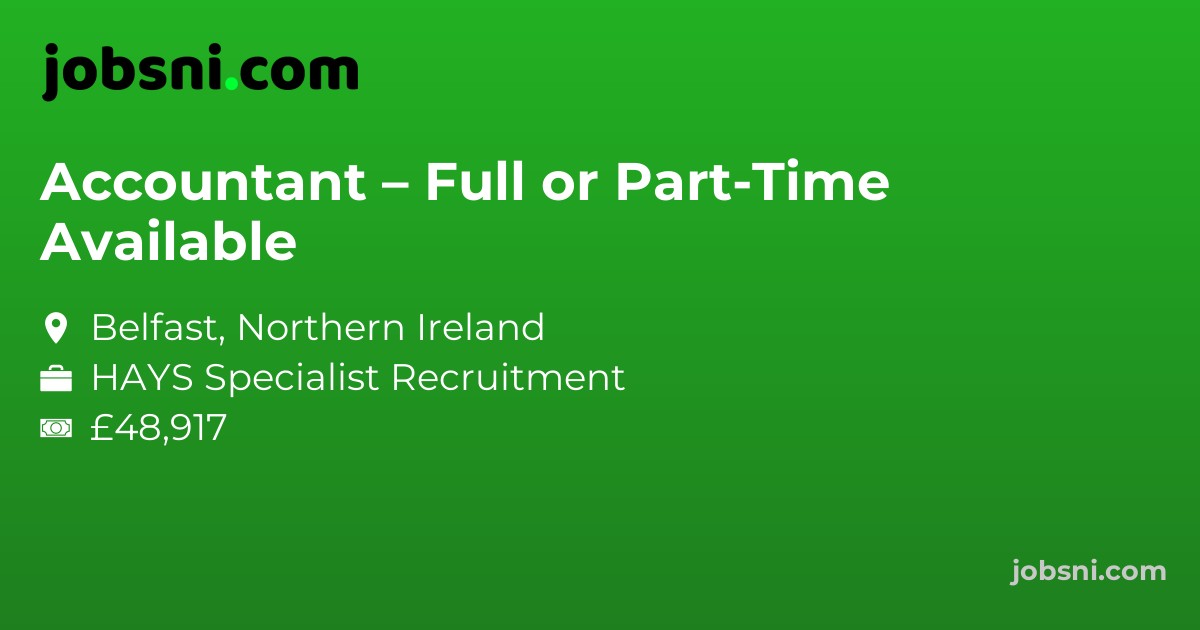 Accountant – Full or Part-Time Available