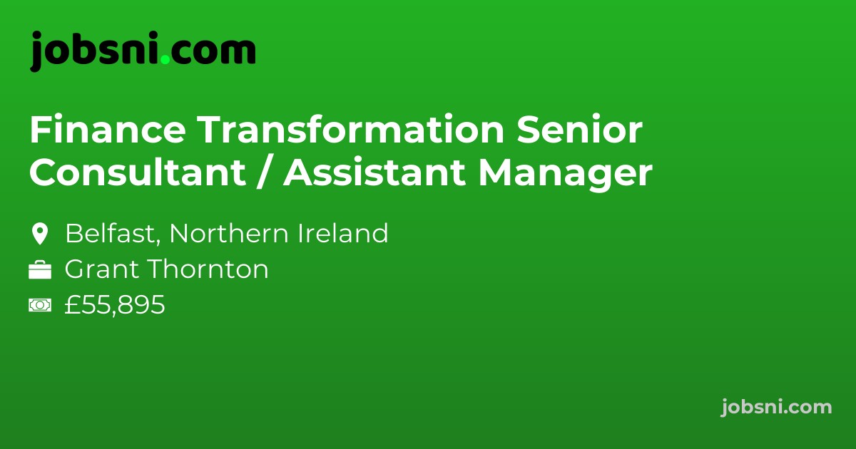 Finance Transformation Senior Consultant / Assistant Manager