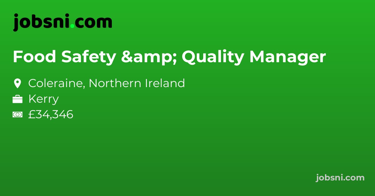 Food Safety & Quality Manager
