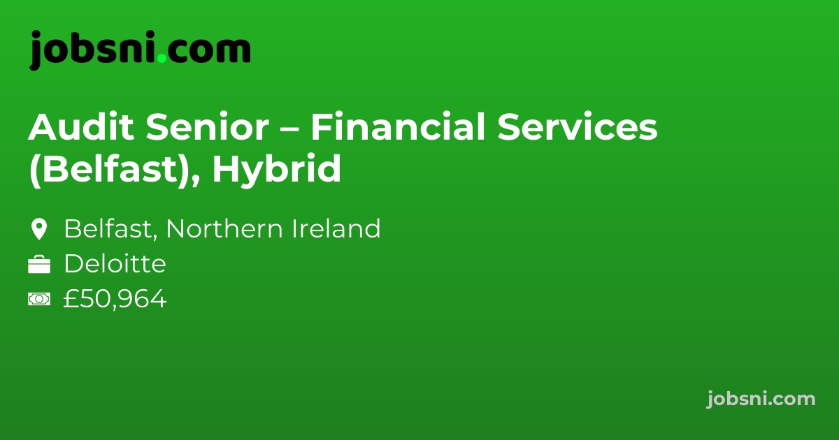 Audit Senior – Financial Services (Belfast), Hybrid