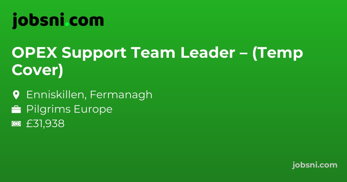OPEX Support Team Leader – (Temp Cover)