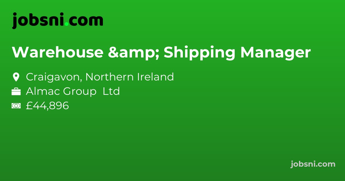 Warehouse & Shipping Manager